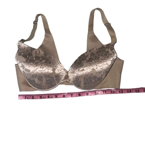 Soma Vanishing Back Full Coverage Lace Bra Nude Tan Natural Underwire Sz 36B - Picture 7 of 7